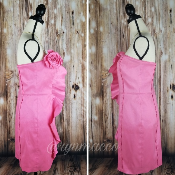 Jessica Simpson | Hotpink Strapless Flower Dress - Picture 3 of 8